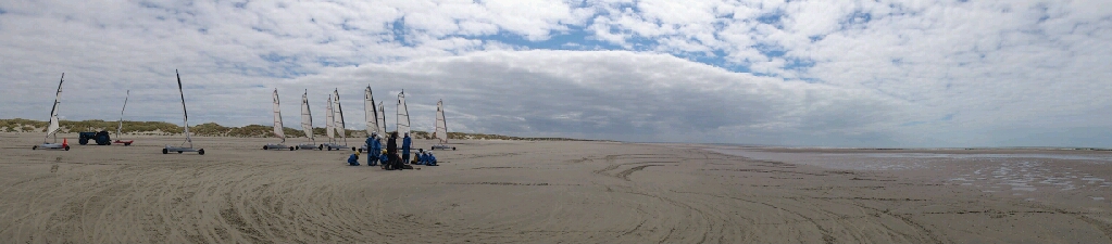 Activité char à voile sur la plage